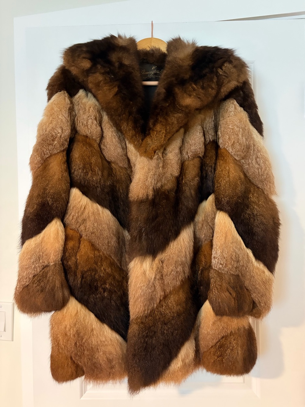 Vintage Multi-Color Women's Fur Coat